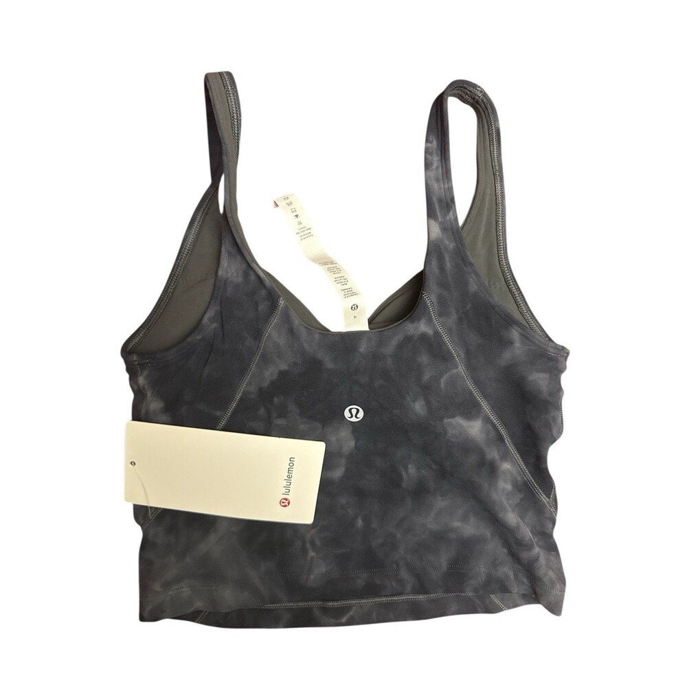 Lululemon Women’s Align Tank Top DDPG Diamond Dye Pitch Gray Size 4 New w/tag - Picture 2 of 5